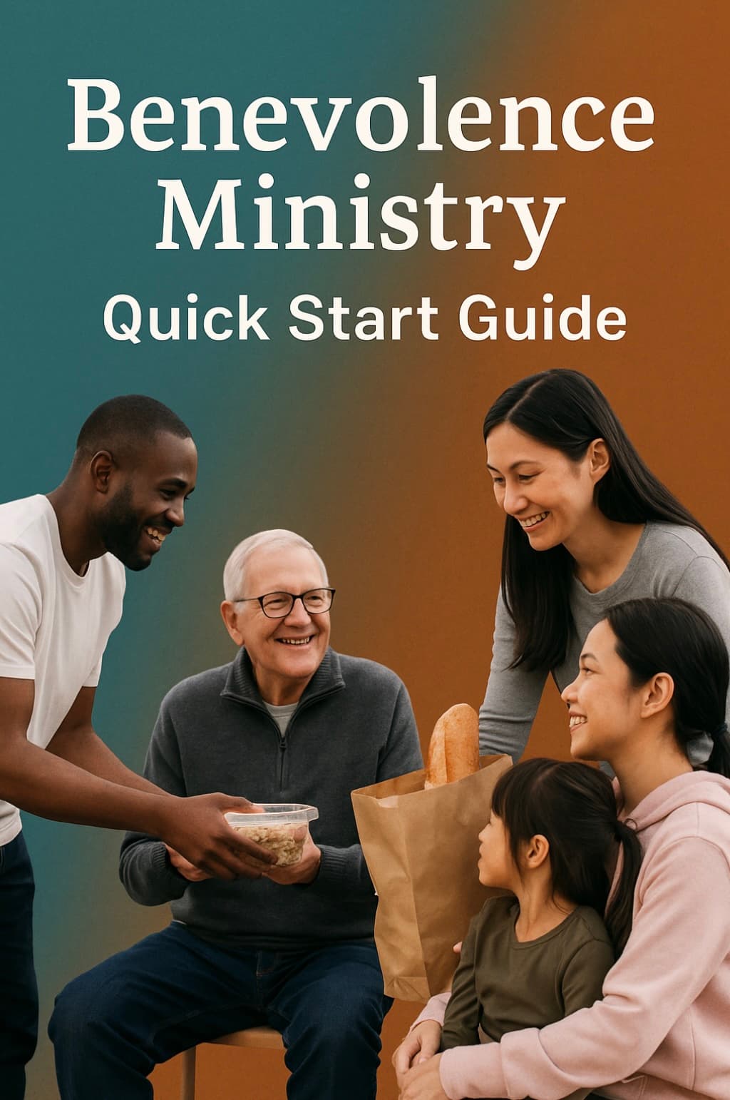 Benevolence Ministry Quick Start Guide cover features multiracial people smiling at each other